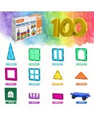 MAGNETIC TILES Classic 100-Piece The ORIGINAL Magnet Building Toys