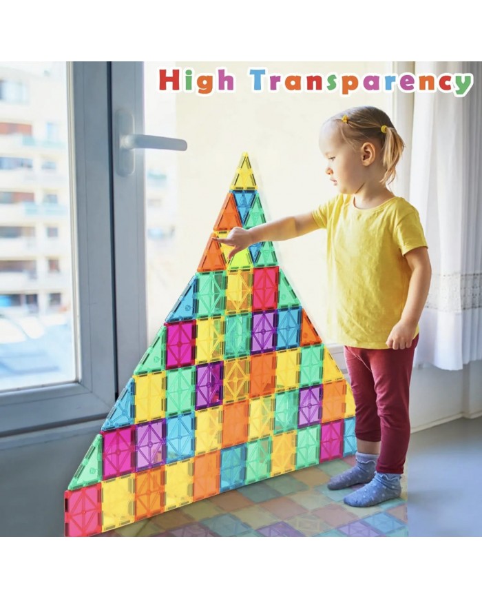 Classic Magnetic Blocks 100 Pieces The Original Magnetic Building Toys for Boys and Girls Ages 3 4 5 6