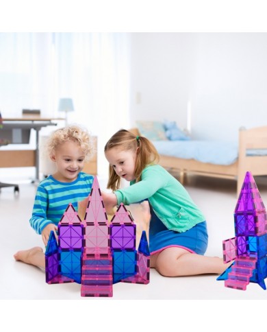 Frozen Princess Castle 34 Pieces Magnetic Tiles, Perfect Birthday Gift