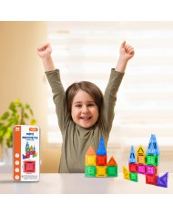 Mini Magnetic Blocks – 26 Pieces Travel Set Educational Magnet Construction Toy
