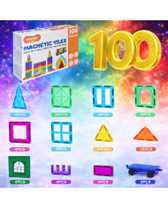 Classic Magnetic Blocks 100 Pieces The Original Magnetic Building Toys for Boys and Girls Ages 3 4 5 6