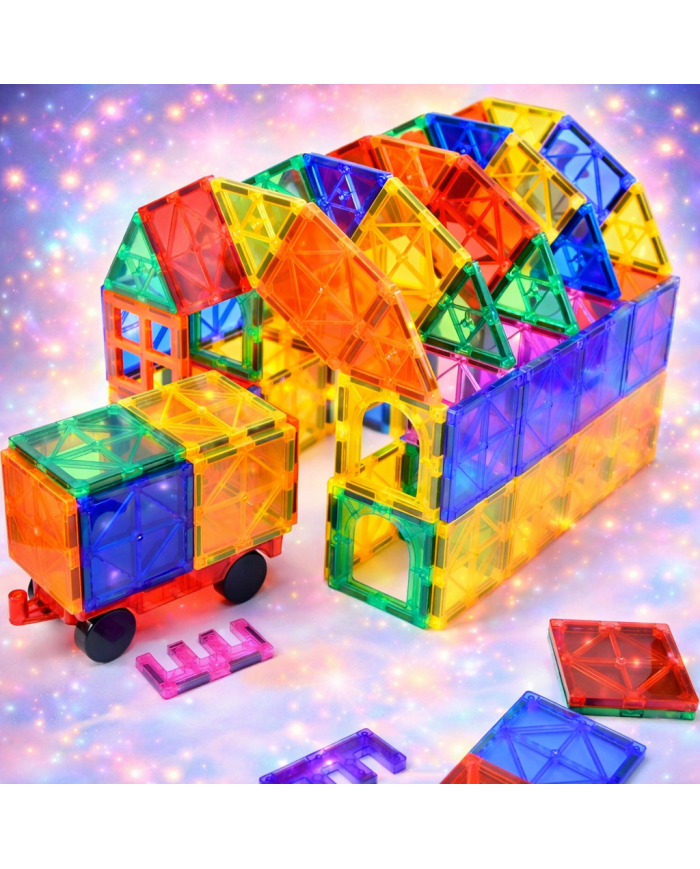 Classic Magnetic Blocks 100 Pieces The Original Magnetic Building Toys for Boys and Girls Ages 3 4 5 6
