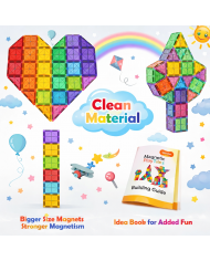 Classic Magnetic Blocks 100 Pieces The Original Magnetic Building Toys for Boys and Girls Ages 3 4 5 6