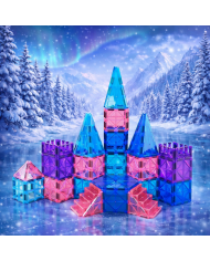 Frozen Princess Castle 34 Pieces Magnetic Tiles, Perfect Birthday Gift