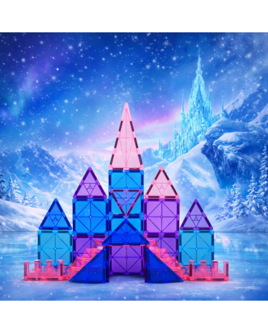 Frozen Princess Castle 34 Pieces Magnetic Tiles, Perfect Birthday Gift