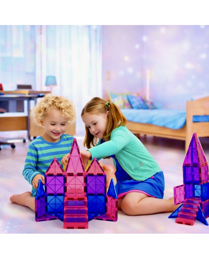 Frozen Princess Castle 34 Pieces Magnetic Tiles, Perfect Birthday Gift