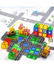 Mini Magnetic Blocks – 26 Pieces Travel Set Educational Magnet Construction Toy