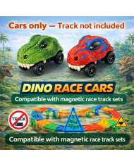 Dino Race 2 Cars Electric Magnetic Track Add-On
